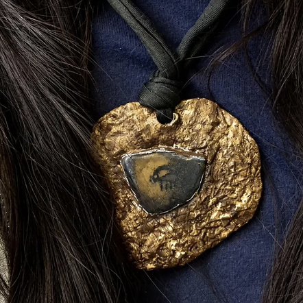  Possession of the Ram Pendant | One-of-a-Kind Wearable Art | Handmade Sculptural Necklace | River Stone Artifact | THYLOR 